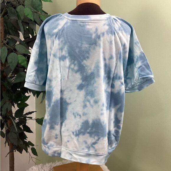Sonoma OX blue tie dye‎ short sleeve sweatshirt new with tags - Picture 4 of 15